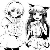 higurashi häntä nekomimi rika satoko sketch // 720x720 // 103.1KB