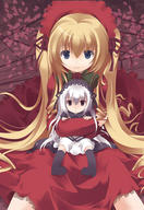 aww chibi hug rozen_maiden shinku suigintou // 344x500 // 95.1KB