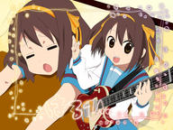 cross-over haruhi k-on kitara the_melancholy_of_haruhi_suzumiya // 1600x1200 // 656.7KB