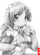 hayate_no_gotoku isumi maid sketch // 450x615 // 109.1KB