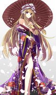 kimono mökö nb päivänvarjo rusetti touhou yukari // 596x1000 // 735.7KB