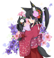 aww happy hug häntä kemonomimi kimono äitee // 1000x1075 // 597.1KB