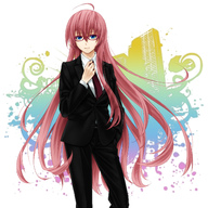 ahoge luka megane suit vocaloid // 1480x1480 // 811.8KB