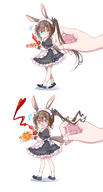 Amiya_(Arknights) Arknights bunnygirl häntä kemonomimi maid rusetti // 980x1826 // 596.9KB