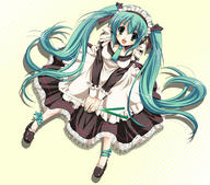 maid miku vocaloid // 1361x1200 // 1.0MB